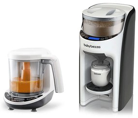 Pachet Bebe Start - Espressor lapte Formula Pro Advanced White + Robot One Step Baby Food Maker Deluxe de la Baby Brezza