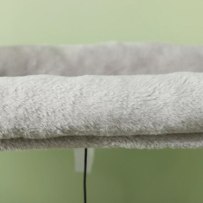 PawHut Ansamblu de Joacă pentru Pisici Multinivel Înalt 132 cm cu Căsuță, Culcuș, Stâlpi de Zgâriat, Perie și Minge, Gri | Aosom Romania