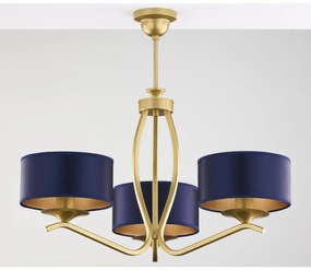 Jupiter 2113 - Lustră pe tijă KASZMIR 3xE27/15W/230V albastru/auriu