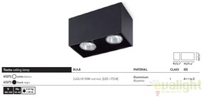 Plafoniera design modern minimalist TECTO-2 alba 63272