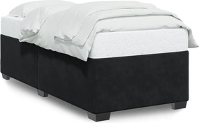 vidaXL Cadru de pat, negru, 80x200 cm, catifea