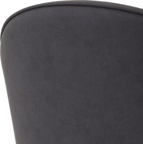 Set de 2 scaune design LUX Cooper, piele sintetica gri