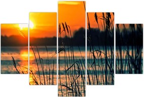 Tablou - Apus de soare la lac (150x105 cm)