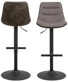 Scaun de bar gri cu înălțime ajustabilă (înălțime șezut 86 cm) Adisa – Actona