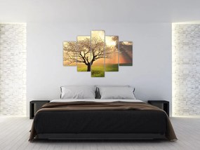 Tablou cu copac pe luncă (150x105 cm)