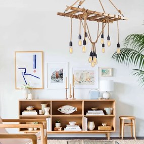 Candelabru suspendat pe cablu EREBOS 12xE27/40W/230V, maro