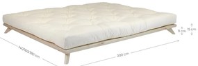 Pat matrimonial Karup Design Senza Bed Natural, 160 x 200 cm