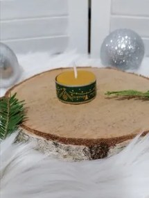 Lumanare ceara pastila - Craciun verde