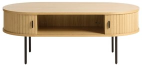 Măsuță de cafea în culoare naturală cu aspect de lemn de stejar 60x120 cm Nola – Unique Furniture