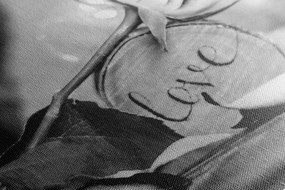 Tablou mărturisire romantică în design alb-negru Love