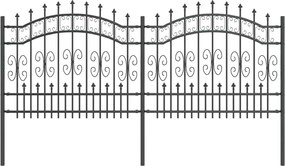 vidaXL Gard de Grădină Gri 240 x 140 cm Oțel vopsit în pulbere