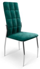 Scaun tapitat K416, verde, 43x54x101 cm