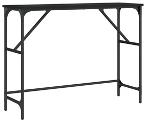 834055 vidaXL Măsuță consolă, negru, 100x32x75 cm, lemn compozit