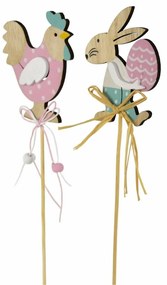 Set de figurine iepuraș și găinușă, 2 buc.,înălțime 36 cm