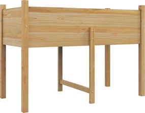 Outsunny Pat de Gradina Inaltat din Lemn 115x55x80cm cu Orificii de Scurgere pentru Legume Flori | Aosom Romania