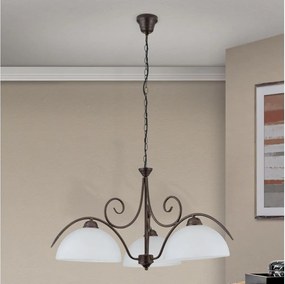 Orion - Lustru suspendat pe lanț RULA 3xE27/40W/230V Ø 70 cm alb/bronz