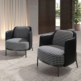 Fotoliu elegant design italian White and Black