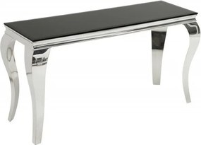 Consola eleganta cu picioare curbate din otel inoxidabil lustruit, Modern Barock negru