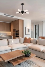 Candelabru cu 5 brate metal negru Cosmic