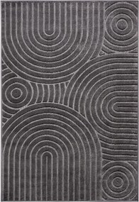 Covor gri antracit 67x120 cm Iconic Wave – Hanse Home