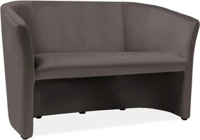 Canapea TM-2, stofa catifelata gri - Bluvel 14, 126x60x76 cm