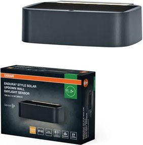 Osram - Aplica solară de perete ENDURA STYLE LED/7,6W/4,2V 2000 mAh IP65 antracit