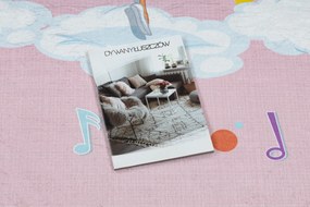 BAMBINO 41870 covor lavabil Balerina, curcubeu pentru copii anti-alunecare - roz