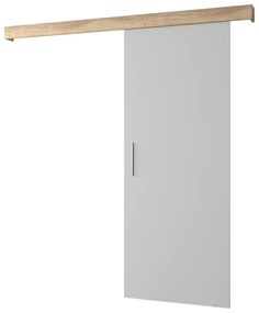 Uși culisante 90 cm Sharlene I (alb mat + stejar sonoma + argintiu). 1043595