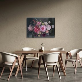 Tablou pe sticlă - Flori de grădină (70x50 cm)