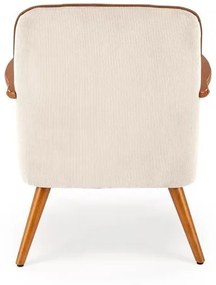Fotoliu Pastore stofa bej deschis/nuc deschis H76 cm