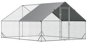 PawHut Coteț de Găini cu Cadru Zincat și Plasă Hexagonală, Țarc cu Acoperiș Impermeabil pentru Găini, Rațe și Iepuri, 3x4x2 m | Aosom Romania