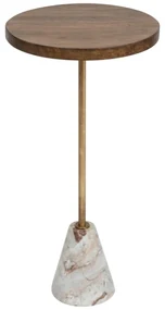 Masuta de cafea cu blat din marmura Ilian, Ø 35,5 cm