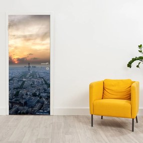 Fototapet pentru ușă - Parisul de sus (95x205cm)