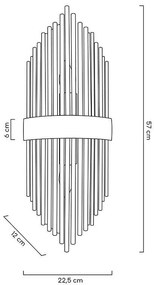 Aplica de perete design decorativ Imperial M auriu