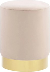 vidaXL Taburet, culoarea caisei și auriu, catifea 28 x 36 cm