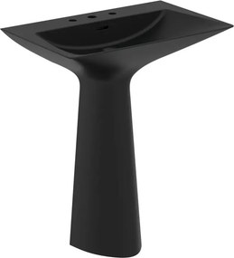 Lavoar freestanding Ideal Standard Atelier Tipo-Z negru mat 74 cm cu 3 orificii baterie