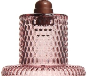 Lustra din sticla Mona roz, un bec