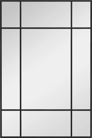 Homcom Oglinda Perete – Dreptunghiulara cu Cadru Metalic Stil Fereastra | Aosom Romania