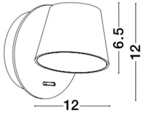 Aplica perete LED directionabila design modern Amadeo neagra NVL-8223602