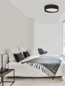 Plafoniera LED dimabila design modern Oby negru 45cm