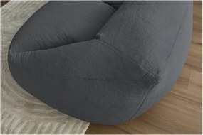 Fotoliu bean bag gri închis cu tapițerie din blană artificială Lilibet – Bobochic Paris