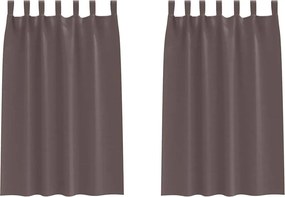 vidaXL Perdele Opaque cu Inel 2 pcs Maro închis 175 x 140 cm Poliester