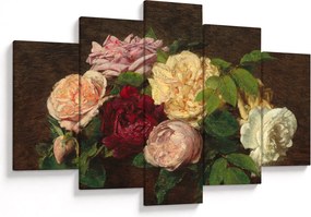 Tablou - Henri Fantin-Latour, Roses de Nice on a Table, reproducere (150x105 cm)