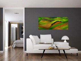 Tablou - Lan, luncile (120x50 cm)