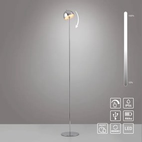 Schöner Wohnen BELLIS 19245-17 - Lampă de podea LED cu dimmer, 2,5W/5V, IP54, crom