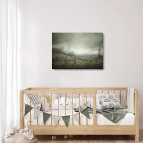Tablou pe sticlă - Peisaj înainte de furtună (70x50 cm)