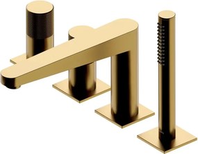 Baterie de cada/dus cu 4 elemente Omnires Contour auriu periat