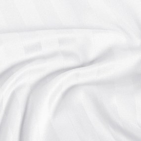Goldea lenjerie de pat din damasc cu dungi - alb 200 x 220 și 2buc 50 x 70 cm