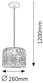 Pendul design clasic ALESSANDRA alb mat 2161 RX