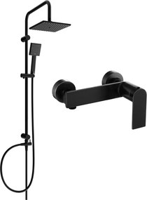 Mexen Zero Tord set de duș exterior cu duș de plafon și baterie de duș, negru - 71140200-70